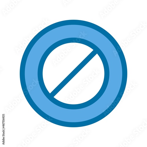 Prohibition Filled Blue Vector Icon Design