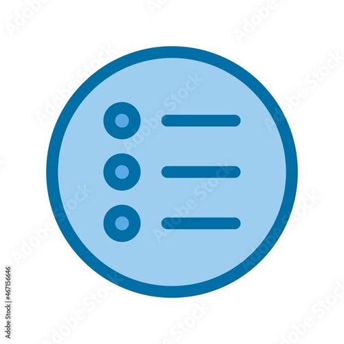 Menu Filled Blue Vector Icon Design