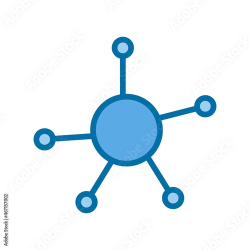 Link Filled Blue Vector Icon Design