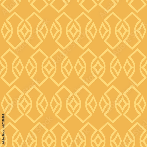 Seamless pattern with yellow ornament