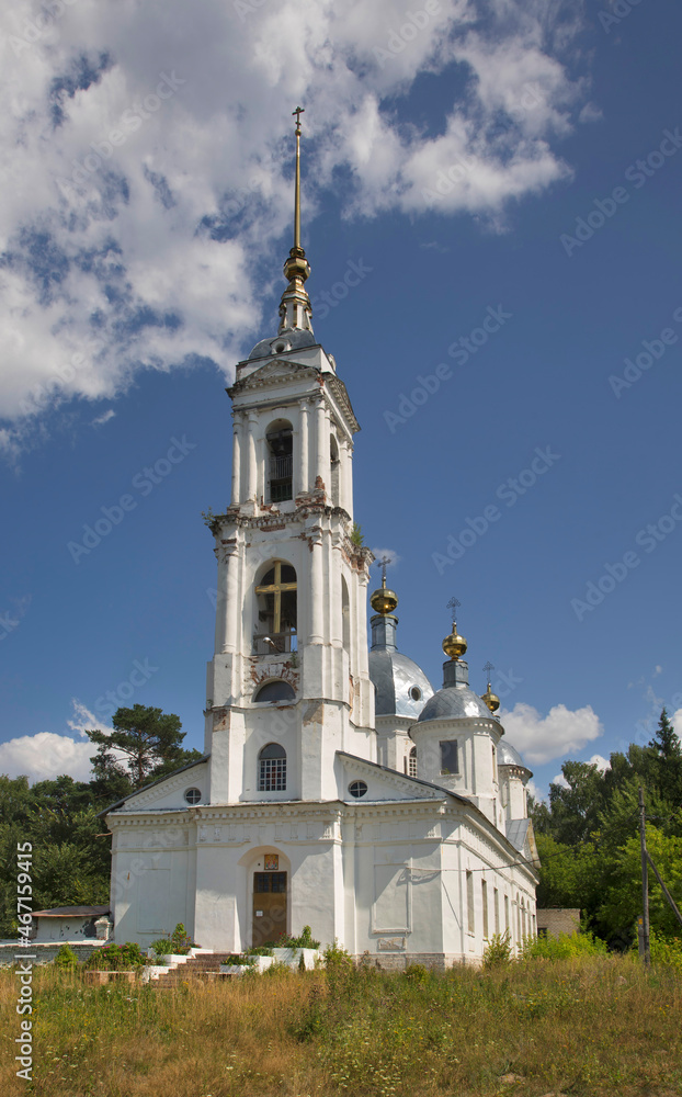 Cathedral of Assumption of Blessed Virgin Mary in Okhotino near Myshkin. Russia