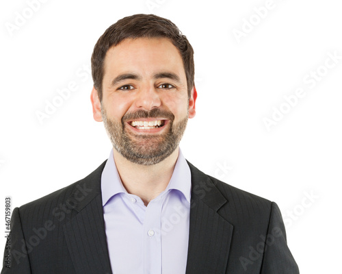 Handsome Young Businessman Portrait - Isolated