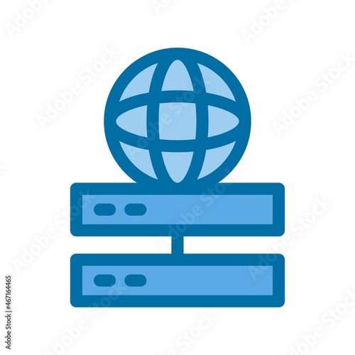 Servers Filled Blue Vector Icon Design