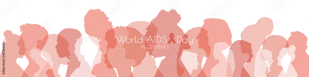 World AIDS Day banner. - obrazy, fototapety, plakaty 