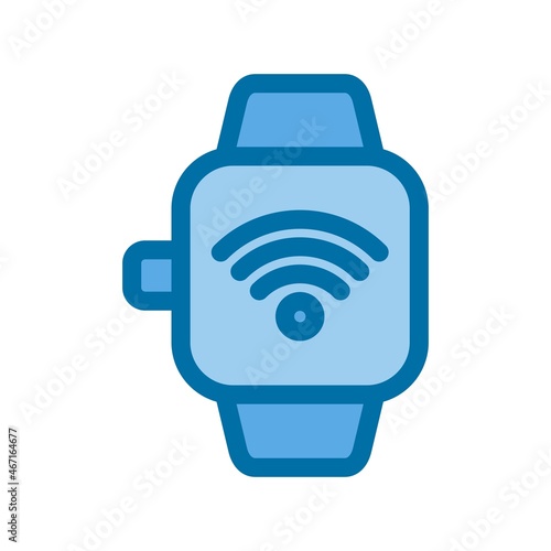 Smartwatch Filled Blue Vector Icon Design