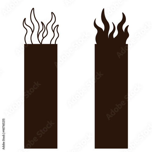 Minimalist Indoor Plant Silhouette - Amazing flat vector illustration of an indoor plant on a long vase suitable for clip art, website, apps, icon, sign, design assets, and illustration in general