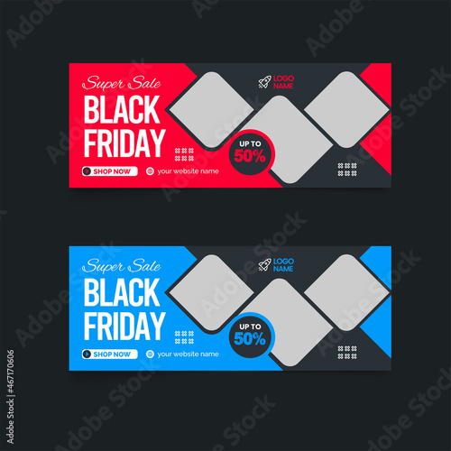 banner abstract poster. Black Friday Banner set. Gift card, sale voucher. Vector, illustration.
