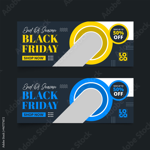 banner abstract poster. Black Friday Banner set. Gift card, sale voucher. Vector, illustration.