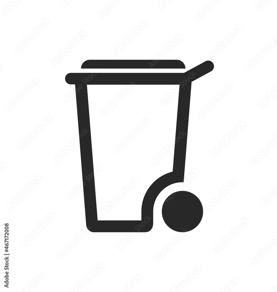 simple wheelie bin outline symbol icon simple wheelie bin outline symbol icon