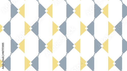 Yellow and gray ribbons on white background.