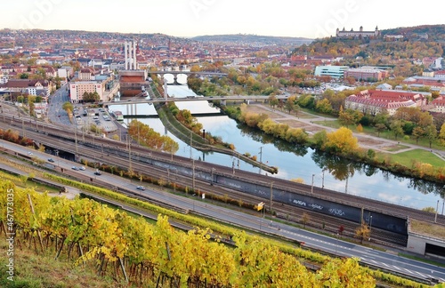 Würzburg, Blick auf die Stadt, Südwesten