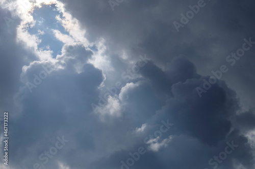 balck color of clouds. rain strom cloudy.