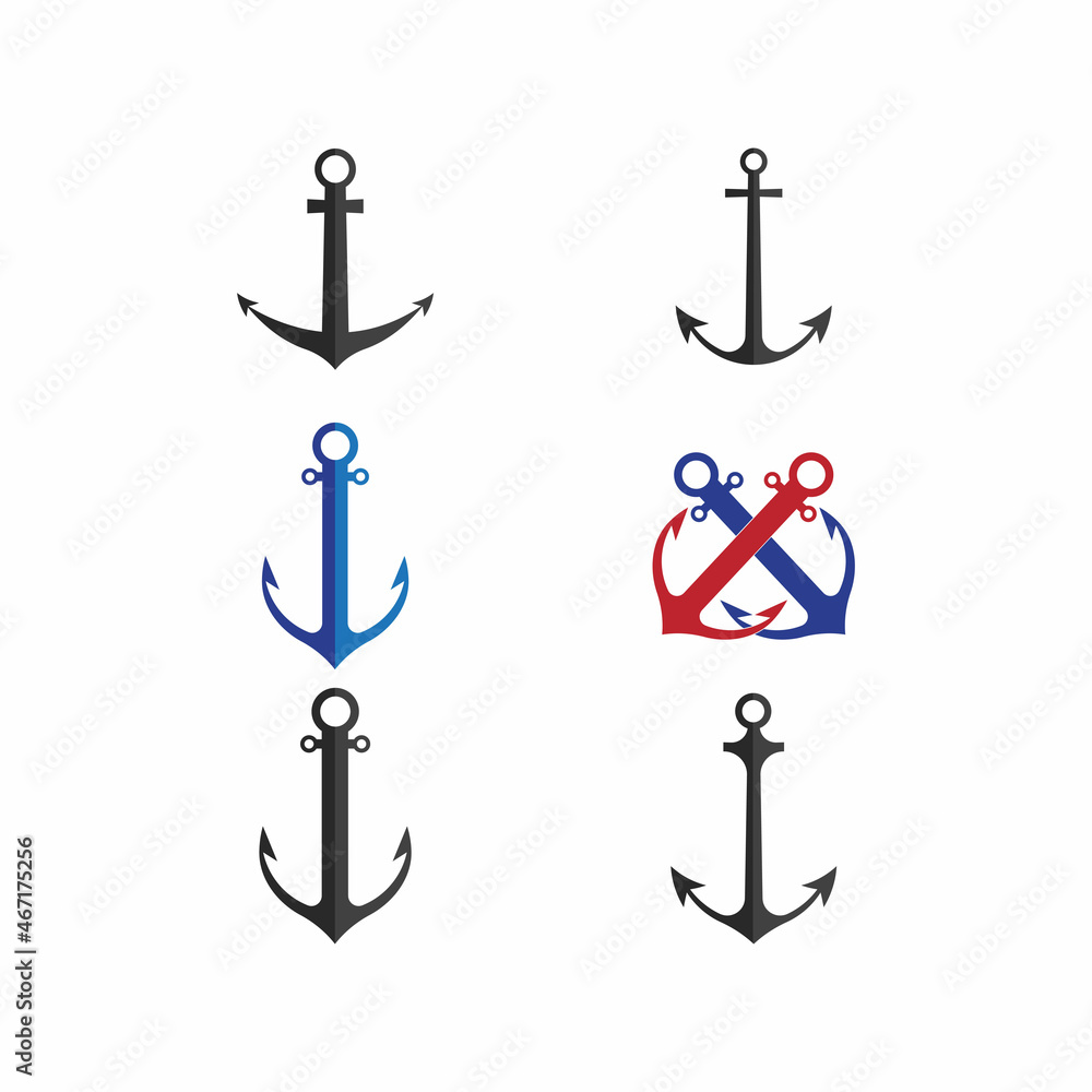 Anchor icon Logo Template vector illustration Anchor icon Logo Template vector illustration