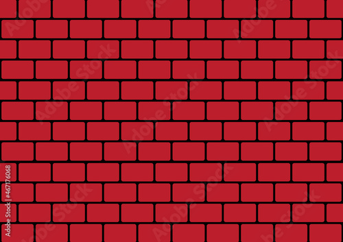 red brick wall seamless background vector illustration