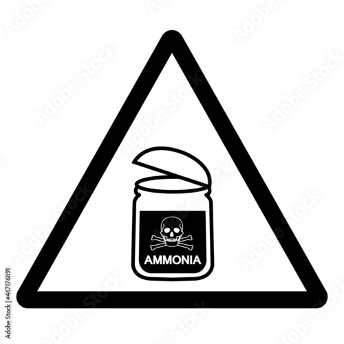 Danger Ammonia Symbol Sign ,Vector Illustration, Isolate On White Background Label. EPS10