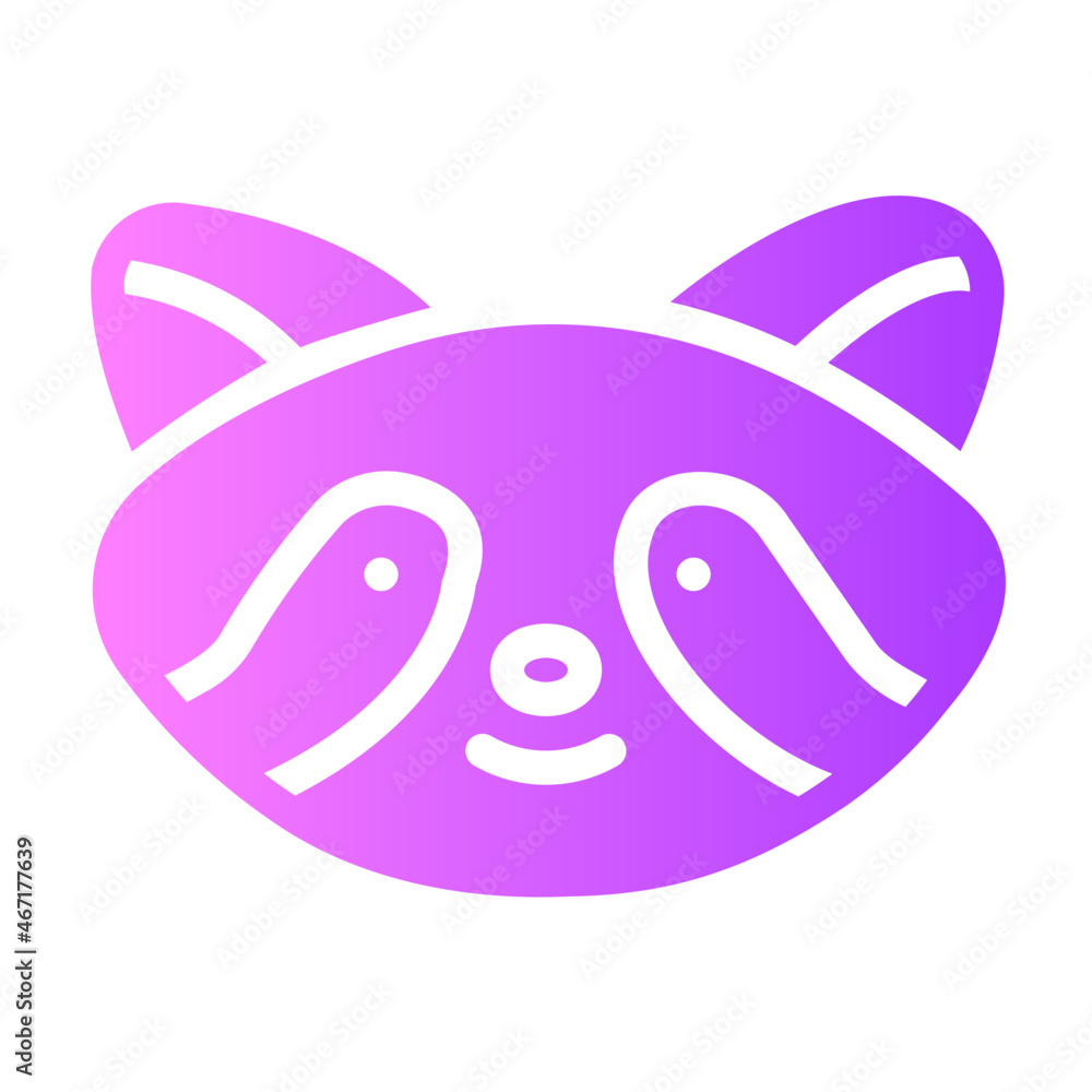 raccoon gradient icon raccoon gradient icon