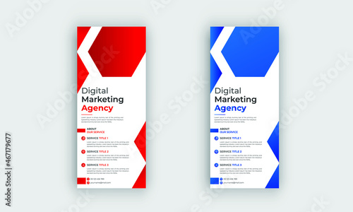 colorful roller up banner design template, template 