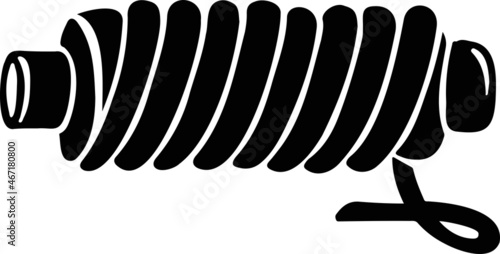 Knitting sewing symbols thread yarn skein needlework icon vector made by hands