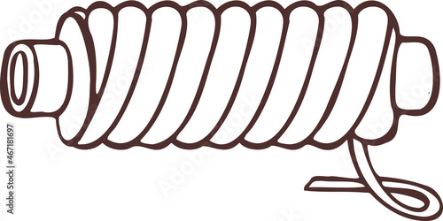 Knitting sewing symbols thread yarn skein needlework icon vector made by hands