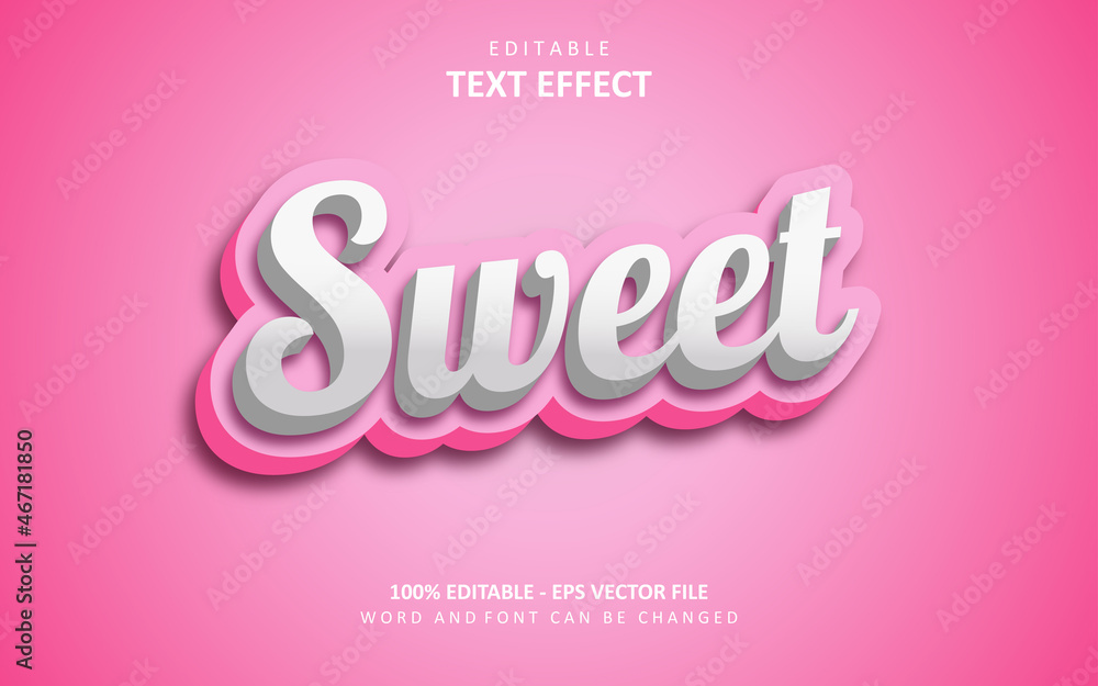 Creative sweet text effect
