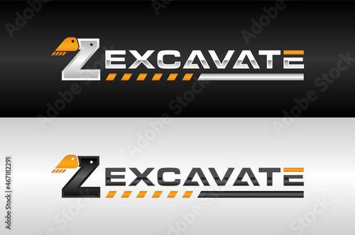 letter Z excavator logo