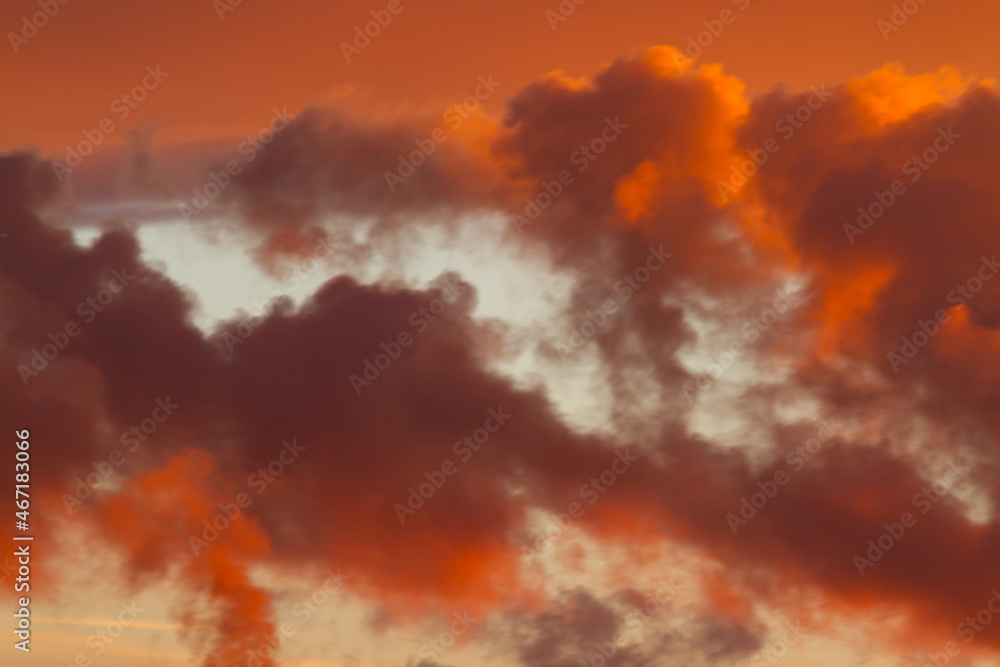 cloudscape with pink colors