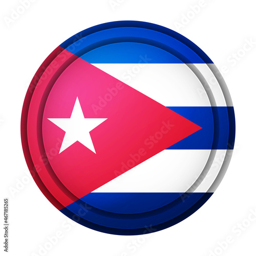 Free Download Glass light ball with flag of Cuba. Round sphere, template icon. Cuban national symbol. Glossy realistic ball, 3D abstract vector illustration highlighted on a white background. Big bubble - GFXLoad