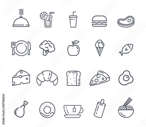 Set of food icons