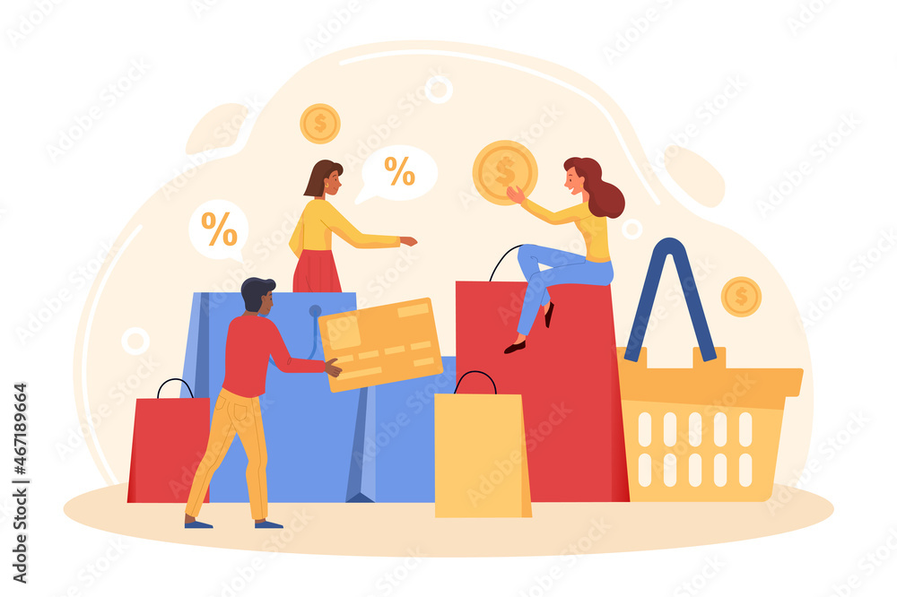 Tiny people shopping Tiny people shopping