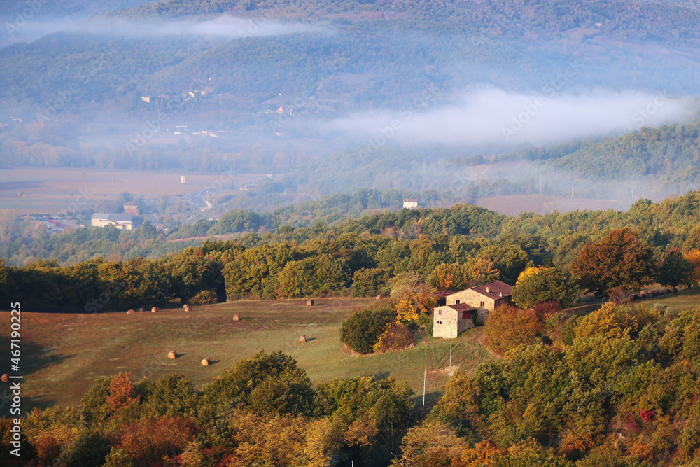 Autumn landscapes of Casentino, Tuscany