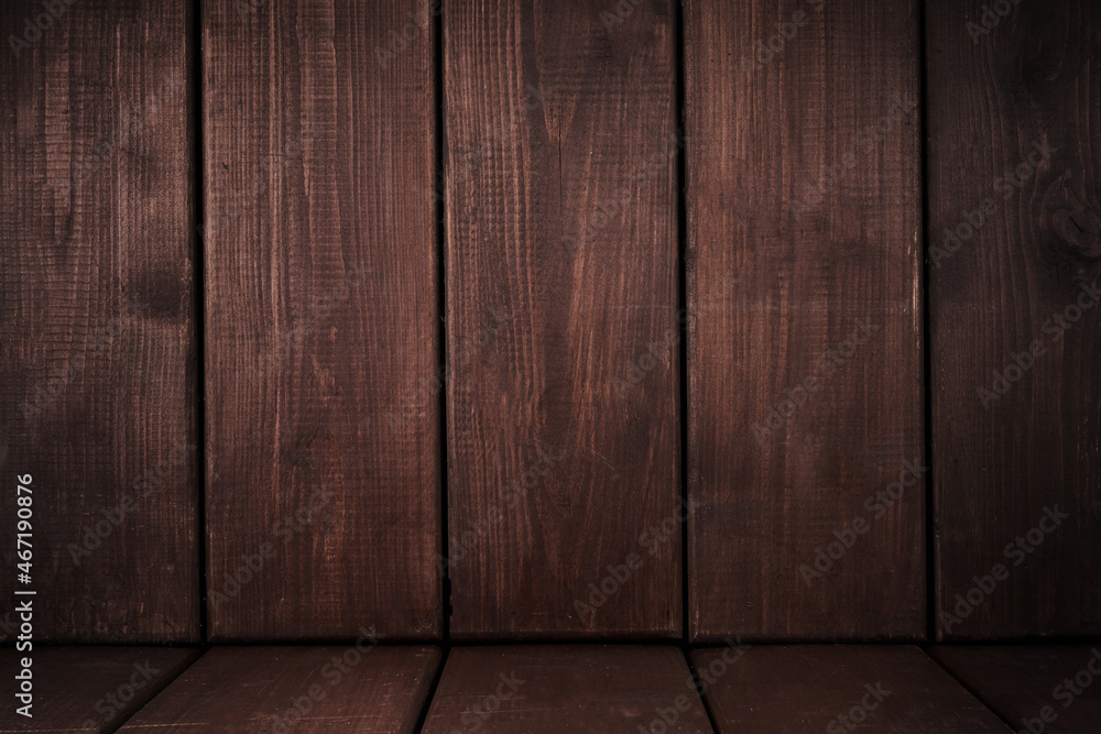 Dark wood planks background, wood wall and floor Dark wood planks background, wood wall and floor