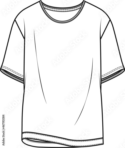 Unisex t shirt - T shirt vector template, Men T-Shirt Mockup Template Vector, 
T Shirt Design, Flat Sketch Template. You can use it as a base in your collection.
