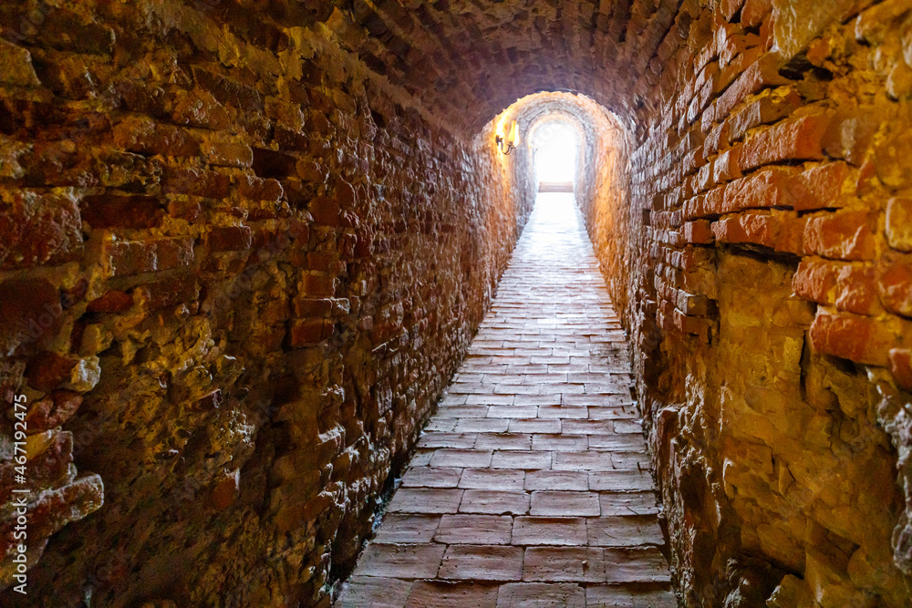 Tunnel in the citadel of Alba Iulia in Romania