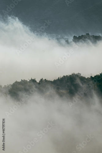 Fototapeta Naklejka Na Ścianę i Meble -  Fog over the mountains