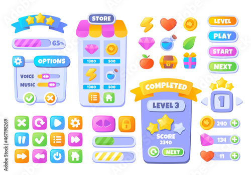 Game UI buttons