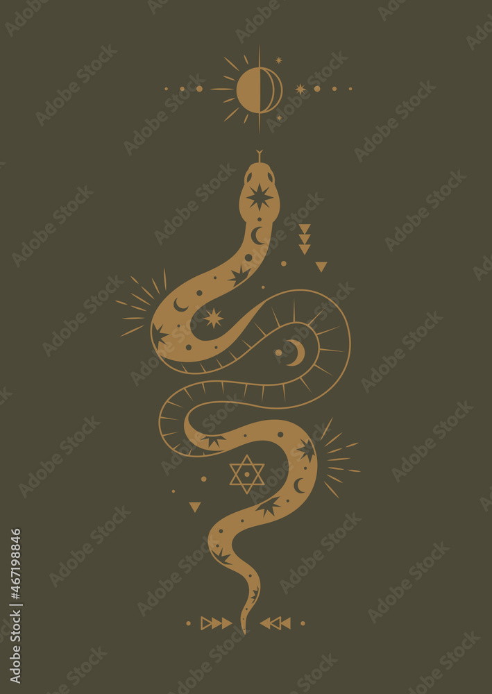 Fototapeta premium Esoteric abstract poster