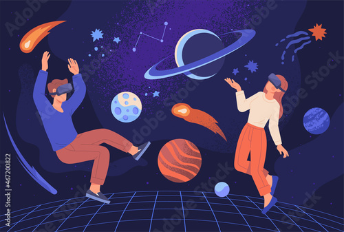 Metaverse or Virtual reality concept