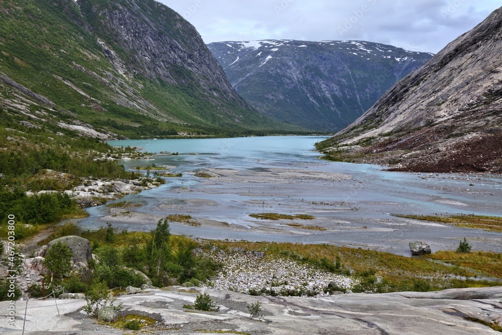 Glacial river in Norway