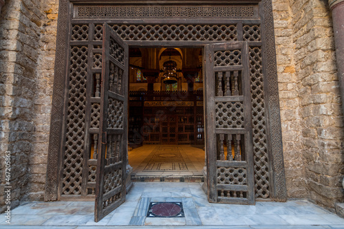 beautiful courtyard of hassan in cairo, Egypt