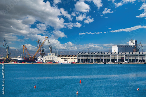 Volos, Greece. Beautiful city, the main port. It combines mountain and sea, ourist destination. photo