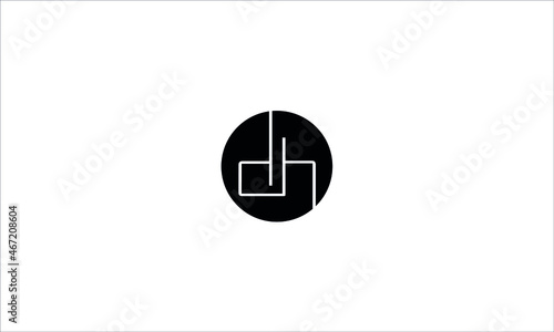 DH, HD Abstract Letters Logo Monogram