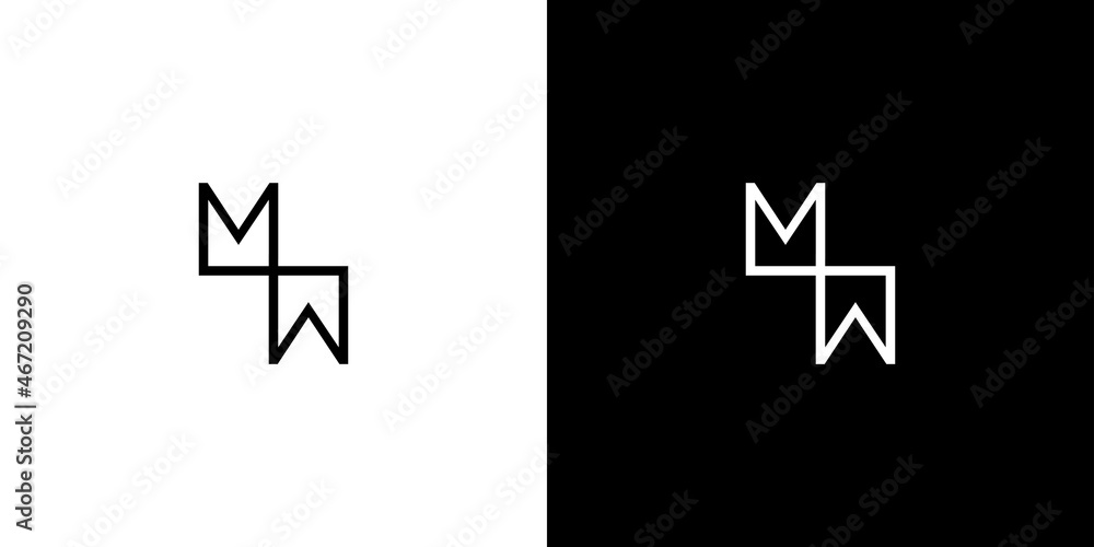 Modern and elegant MW letter initial logo design 5 Modern and elegant MW letter initial logo design 5