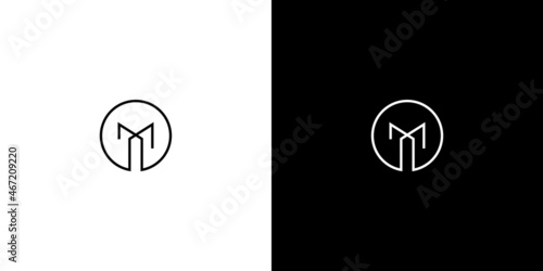 Modern and elegant M letter initial logo design 1