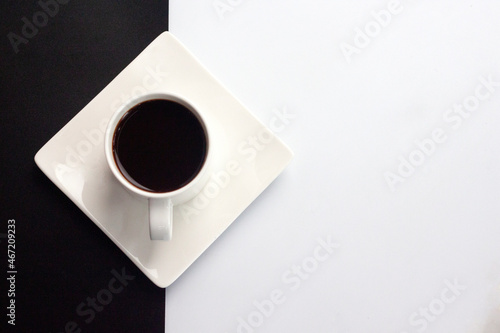 Americano on black and white background