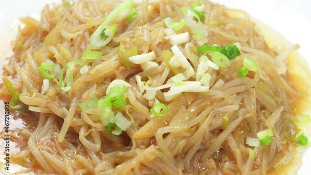 Bean Sprouts in Vinegar, Traditional Chinese Dish Bean Sprouts in Vinegar, Traditional Chinese Dish