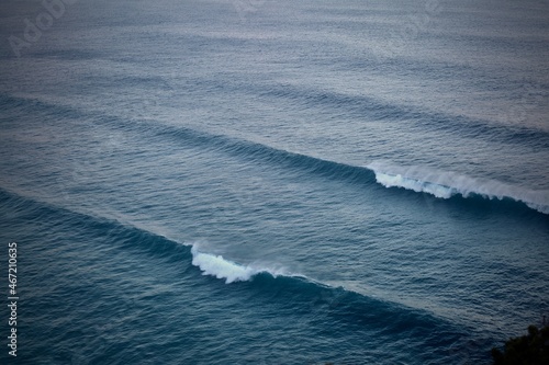 Aerial view of ocean waves photo