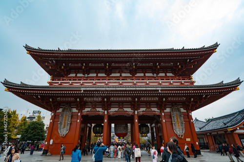 Exterior view of sensō-ji buddhist temple at daytime photo