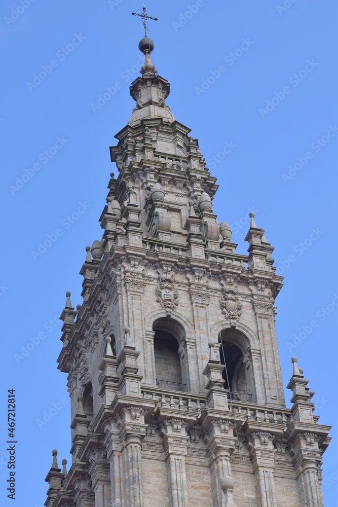 Una de las torres de la Catedral de Santiago de Compostela