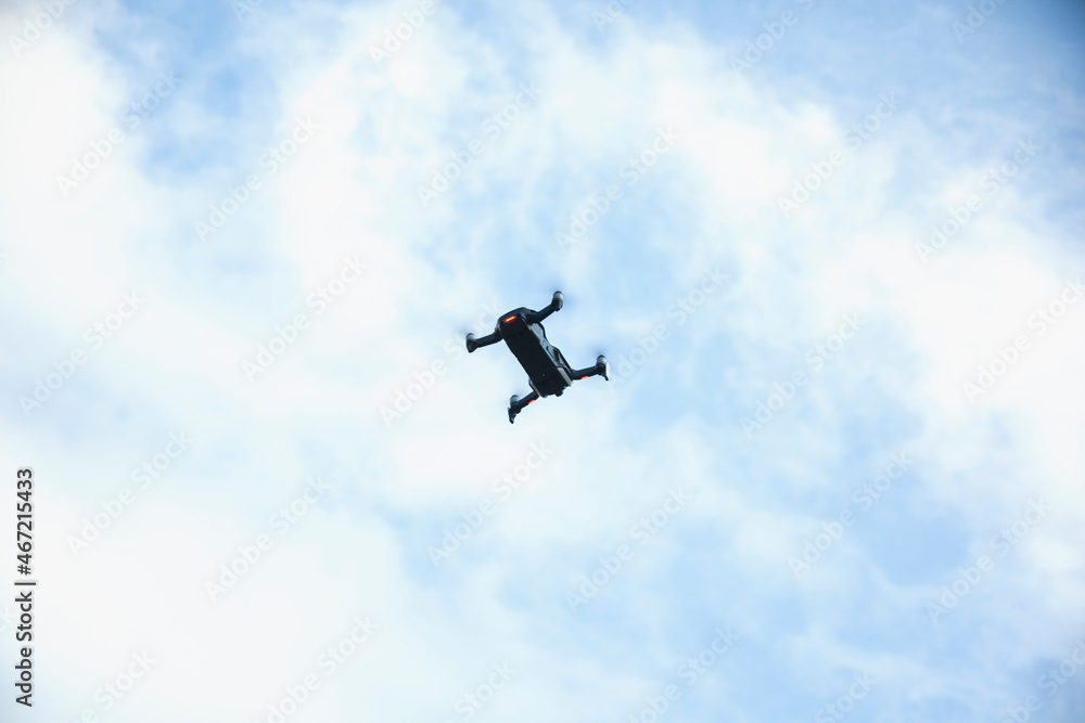 the drone soars in the sky the drone soars in the sky