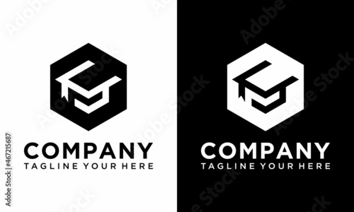 Hexagon academic lid line icon, outline vector sign, linear style pictogram isolated on white. Mortarboard, Graduation symbol, logo illustration. Editable strokes. Pixel perfect vector graphics